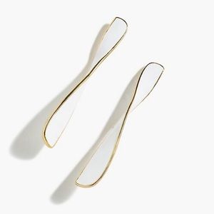 🌱JCrew Enamel & Metal Twist Statement Earrings